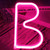 Unique English Letter B Shape LED Decorative Light for Wedding Party Home Decoration