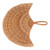 Rattan Fan Wall Decoration Northern Europe Style Woven Hanging Rattan Wall Decoration for Living Room Bedroom Natural Color
