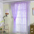 Sheer Window Rod Pocket Curtain Bedroom Balcony Drape Curtain Window Treatment(Purple)
