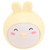 Cute Night Light 3 Gear Stepless Dimming Touch Sensing USB Rechargeable Bedside Lamp Yellow