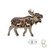 3D Forest Animal Wood Crafts Multi Layer Carving Luminous Decoration with LED Light StringDeer