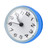 Waterproof Suction Wall Window Mirror Bath Shower Clock Bathroom Accessories Blue