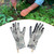 A Pair of Woman Long Anti slip Waterproof Puncture proof Glove Gardening(Blue, L)