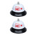 2Pcs Meal Bells Stainless Steel Hand Pressed Bell Counter Food Bells for Restaurant Bar White Paint