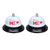 2Pcs Meal Bells Stainless Steel Hand Pressed Bell Counter Food Bells for Restaurant Bar White Paint