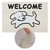 Door Mat Cute Cartoon Dog Pattern Anti Slip Mud Scraping Welcome Rug Front Door Rug Home Decoration Beige 40 X 60cm