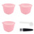 Coffee Capsules Reusable Refillable Coffee Filter Cup Kit Accessory for DOLCE GUSTO(Pink 3 Capsules1 Spoon 1 Brush)
