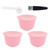 Coffee Capsules Reusable Refillable Coffee Filter Cup Kit Accessory for DOLCE GUSTO(Pink 3 Capsules1 Spoon 1 Brush)