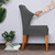 Decdeal Stretch Solid Diamond Lattice Dining Chair Cover Removable Washable Short Dining Chair Protector for Hotel Dining Chair 4PCS Dark Grey