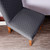 Decdeal Stretch Solid Diamond Lattice Dining Chair Cover Removable Washable Short Dining Chair Protector for Hotel Dining Chair 4PCS Dark Grey