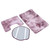 3Pcs Bathroom Rug Set Soft Non Slip Toilet Lid Cover Bath Mat Contour Rug Home DecorationRose Purple