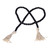 Black Wood Bead Garland Wooden Bead Tassels String for Christmas Independence Day Easter