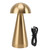 Mushroom Shape Table Lamp 3 Color Temperature LED Dimmable Cordless USB Rechargeable Modern Bedside Nightstand Lamp for Bedroom Living Room Gold