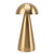 Mushroom Shape Table Lamp 3 Color Temperature LED Dimmable Cordless USB Rechargeable Modern Bedside Nightstand Lamp for Bedroom Living Room Gold
