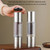 Salt and Pepper Grinder Stainless Steel Dual Head Adjustable Grind Size Manual Spice Grinder for Home Kitchen Grinder