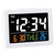 Color Large Screen LCD Electronic Desk Alarm Clock with Temperature Date Display (White )