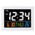 Color Large Screen LCD Electronic Desk Alarm Clock with Temperature Date Display (White )