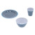 12Pcs/Set Tableware Set Dark Blue Grid Melamine Cup Bowl Plate for Home Restaurant Kitchen