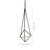 Geometric Triangle Hanging Flower Holder Stand Elegant Air Plants Bromeliads Rack House Decor M