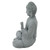 Buddha Statue Green Sandstone Sculpture Buddhist Sitting Figurine Ornament for Living Room Courtyard 7135K-02