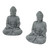 Buddha Statue Green Sandstone Sculpture Buddhist Sitting Figurine Ornament for Living Room Courtyard 7135K-02