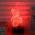 LED 3D Night Light Decorative Desk Lamp for Kid Room Bedroom Xmas Birthday Gifts