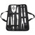 5Pcs/Set Stainless Steel BBQ Tools Barbecue Kit Knife Fork Shovel Brush Clip With Oxford Bag