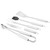 5Pcs/Set Stainless Steel BBQ Tools Barbecue Kit Knife Fork Shovel Brush Clip With Oxford Bag