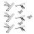 9Pcs Stainless Steel Food Storage Bag Sealing Chip MultiPurpose Air Tight Clamps