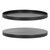 Round Wooden Food Fruit Serving Tray Service Plate for Home Kitchen Hotel Use Black30cm