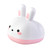 Cartoon Rabbit Tissue Box Creative Cute Toothpick Cotton Swab Box Multifunctional Tissue Organizer White