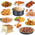 7in Universal 12pcs Hot Air Fryer Kits with Cake Cup Cake Basket Accessories