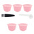 Coffee Capsules Reusable Refillable Coffee Filter Cup Kit Accessory for DOLCE GUSTO(Pink 5 Capsules1 Spoon 1 Brush)