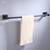 Household Black Wall Hanging Space Aluminum Towel Storage Rack Shelf Hanger Bathroom Accessory