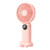 Mini Portable Fan USB Cahrging Digital Display Handheld Pocket Fan for Office and Home Pink