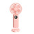 Mini Portable Fan USB Cahrging Digital Display Handheld Pocket Fan for Office and Home Pink