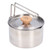1000ml Camping Pot Stainless Steel Portable Outdoor Tea Coffee Pot with Detachable Handle for Picnic Hiking