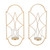 2Pcs Wall Mounted Candle Holder Iron Glass Sconces Decoration Accessories for Living Room Bedroom Gold