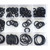225Pcs Rubber O Rings Assortment Metric Waterproof Sealing Ring Set NBR Washer Kit Black