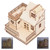 Innovative House Ornament Wood Luminous Villa Model Gift Art Craft Desktop Decoration