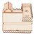 Innovative House Ornament Wood Luminous Villa Model Gift Art Craft Desktop Decoration