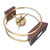 Modern 68LED Table Clock Wrought Iron Desktop Clock Bedside Clock for Home Decoration 100‑240VUK Plug