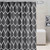 Polyester Waterproof Shower Curtain Abstract Geometric Shower Curtain Modern Luxury Weighted Bath Curtain for Bathroom Black