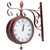 Wall Clock Practical Reliable Retro Beautiful Battery Powered Decoration for Lobby Courtyard Garden