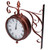 Wall Clock Practical Reliable Retro Beautiful Battery Powered Decoration for Lobby Courtyard Garden