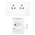 Intelligent WIFI Wall Socket Tempered Glass Wall Outlet Power Outlet  ( White)