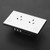 Intelligent WIFI Wall Socket Tempered Glass Wall Outlet Power Outlet  ( White)
