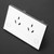 Intelligent WIFI Wall Socket Tempered Glass Wall Outlet Power Outlet  ( White)