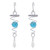 2Pcs Gazing Ball Spiral Tail Wind Spinner Stabilizer Stainless Steel Spiral Wind Chimes for Outside Lake Blue