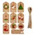 50pcs Christmas Kraft Paper Tags DIY Thank You Multi Style Crafts Hanging Tag with Rope Labels Gift Wrapping Supplies